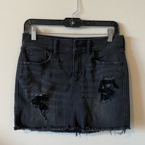 Express: straight mini mid-rise black skirt size 2